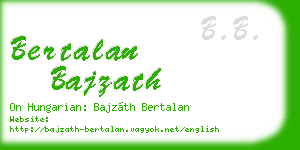 bertalan bajzath business card